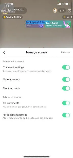 直播间管理员模式