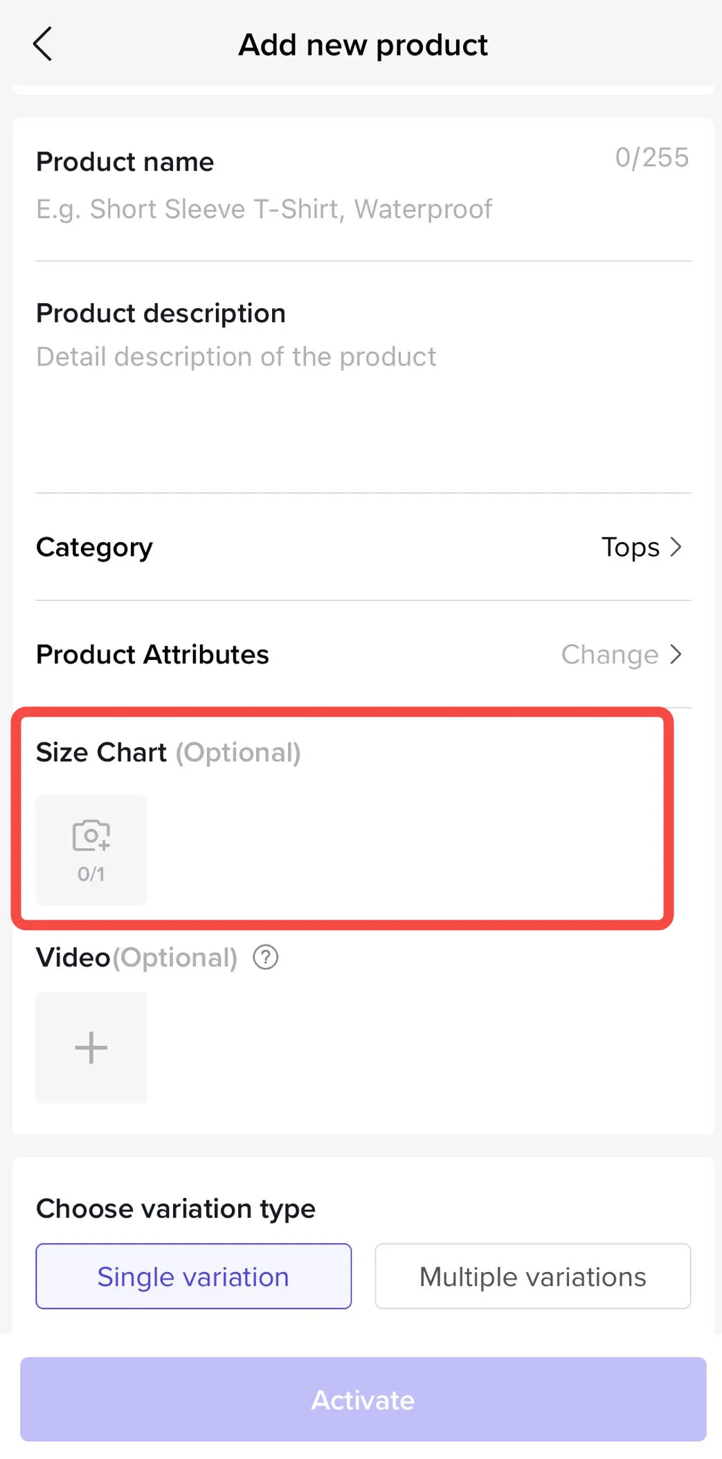 【英国/东南亚】TikTok Shop 商品尺码表信息规范