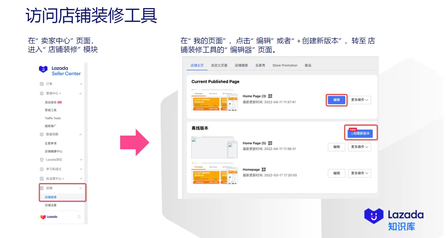 【Lazada知识大纲更新】店铺装修