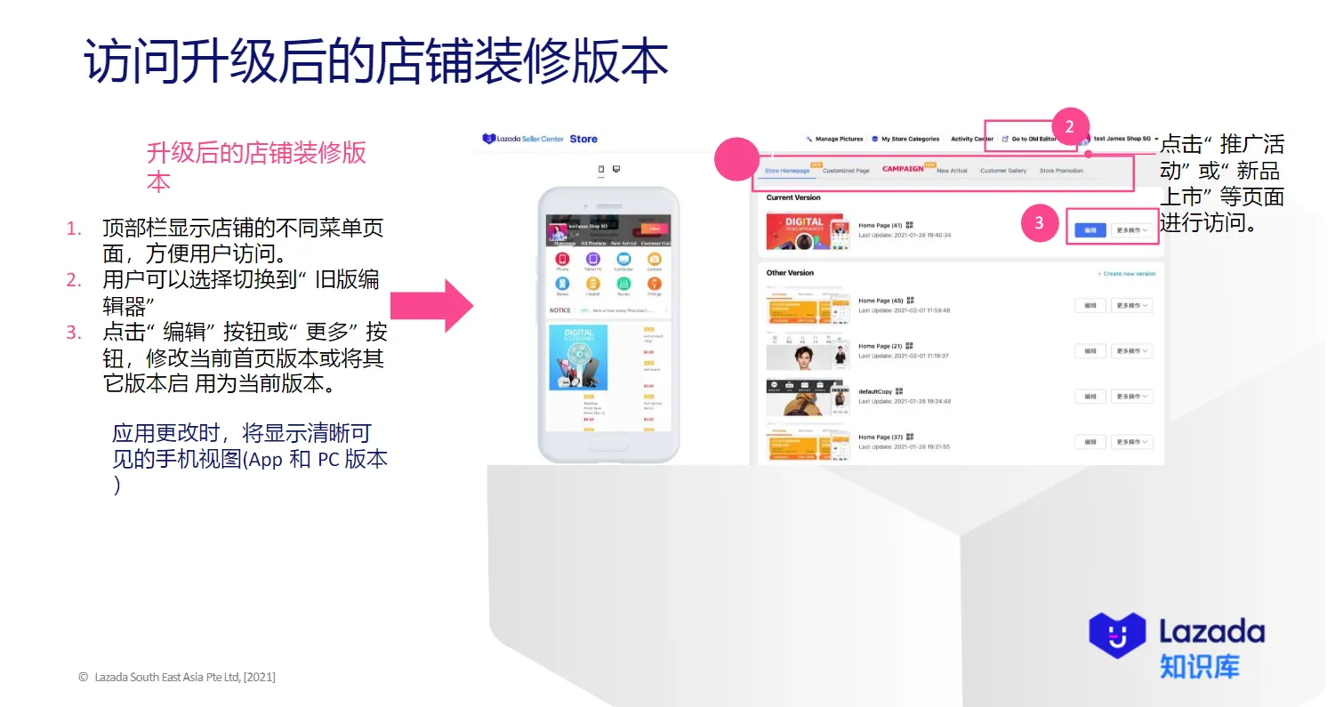 【Lazada知识大纲更新】店铺装修