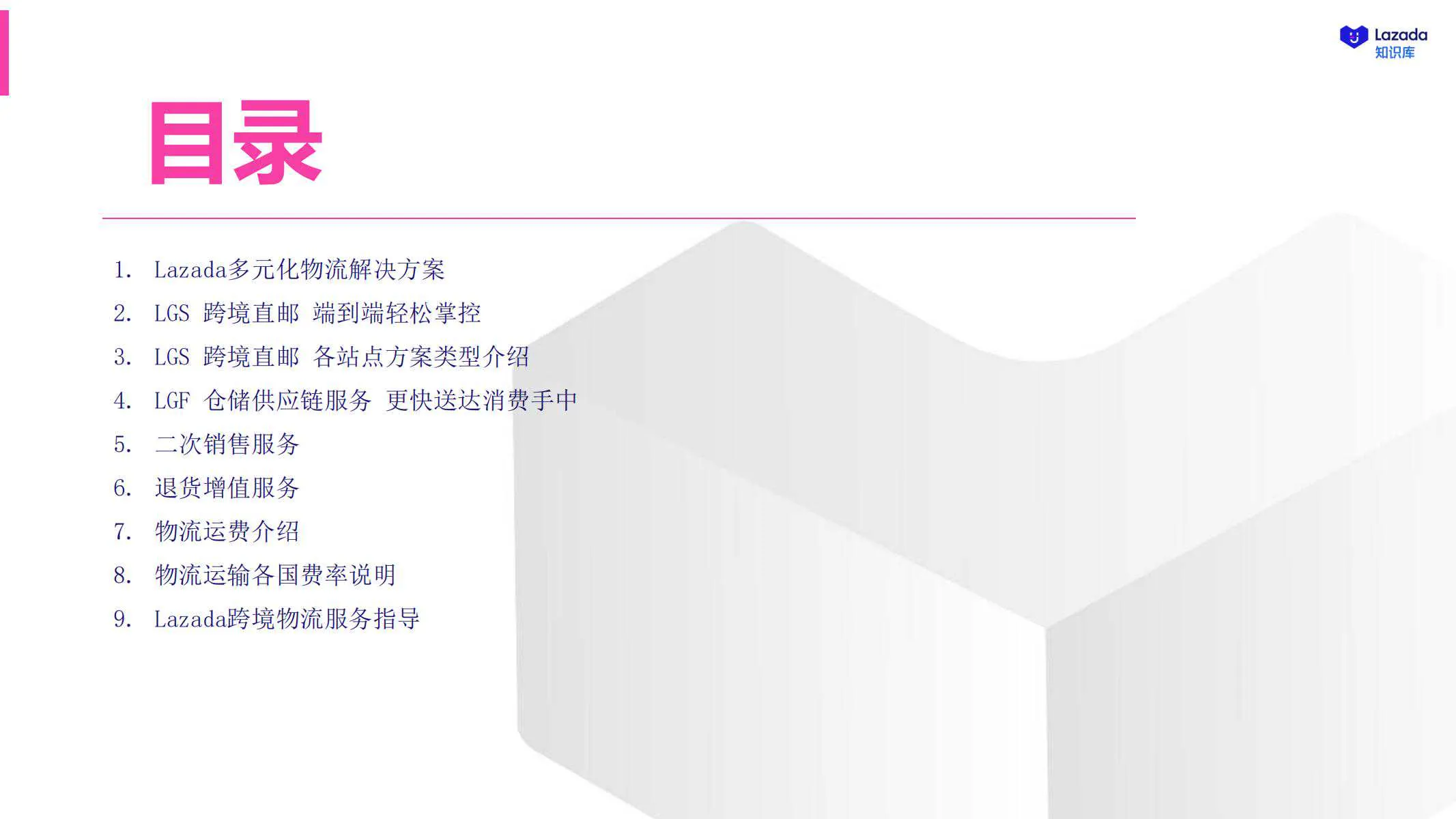 【Lazada知识大纲更新】Lazada跨境物流服务（LGS）介绍