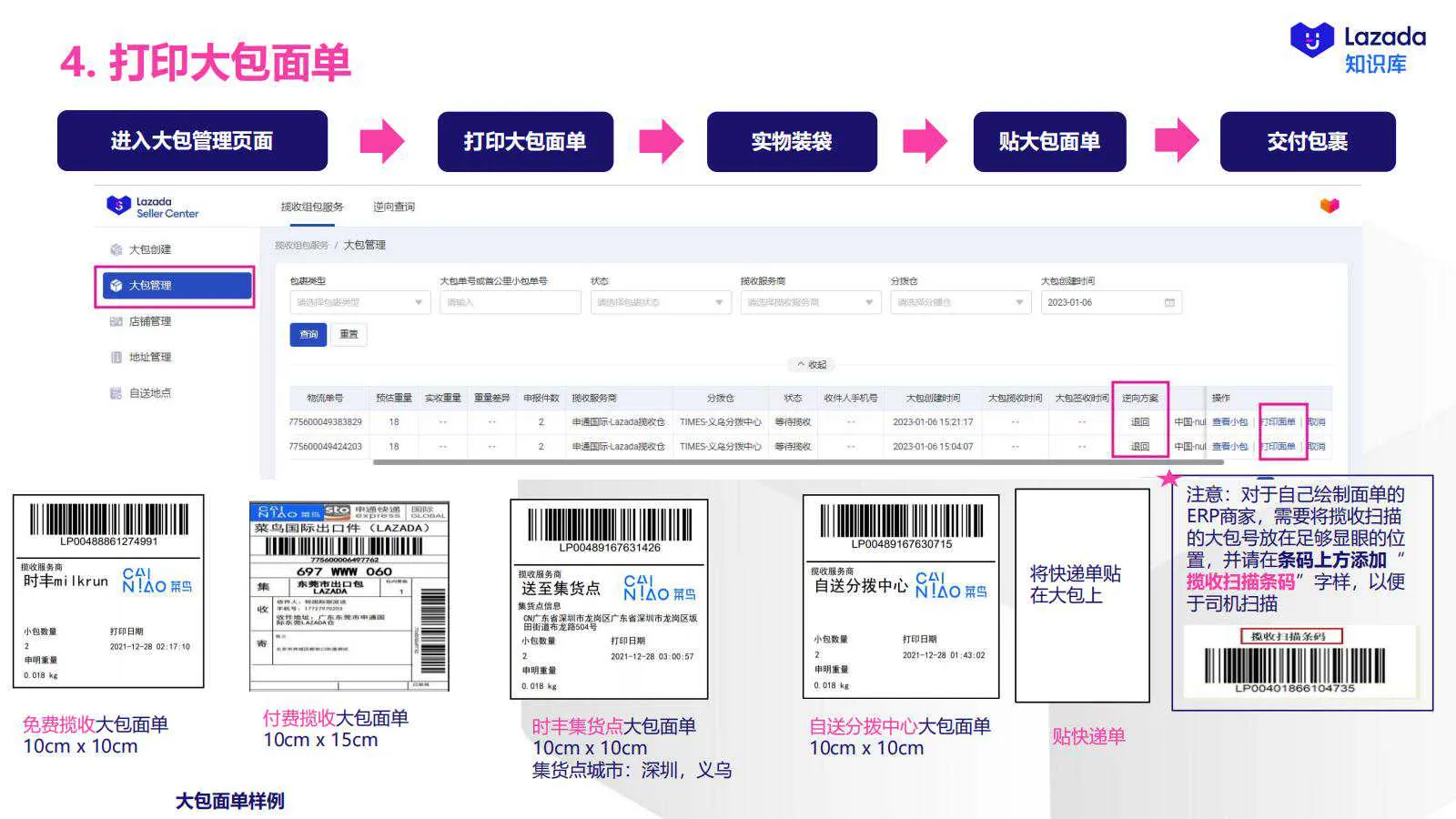 【Lazada知识大纲更新】物流揽收服务
