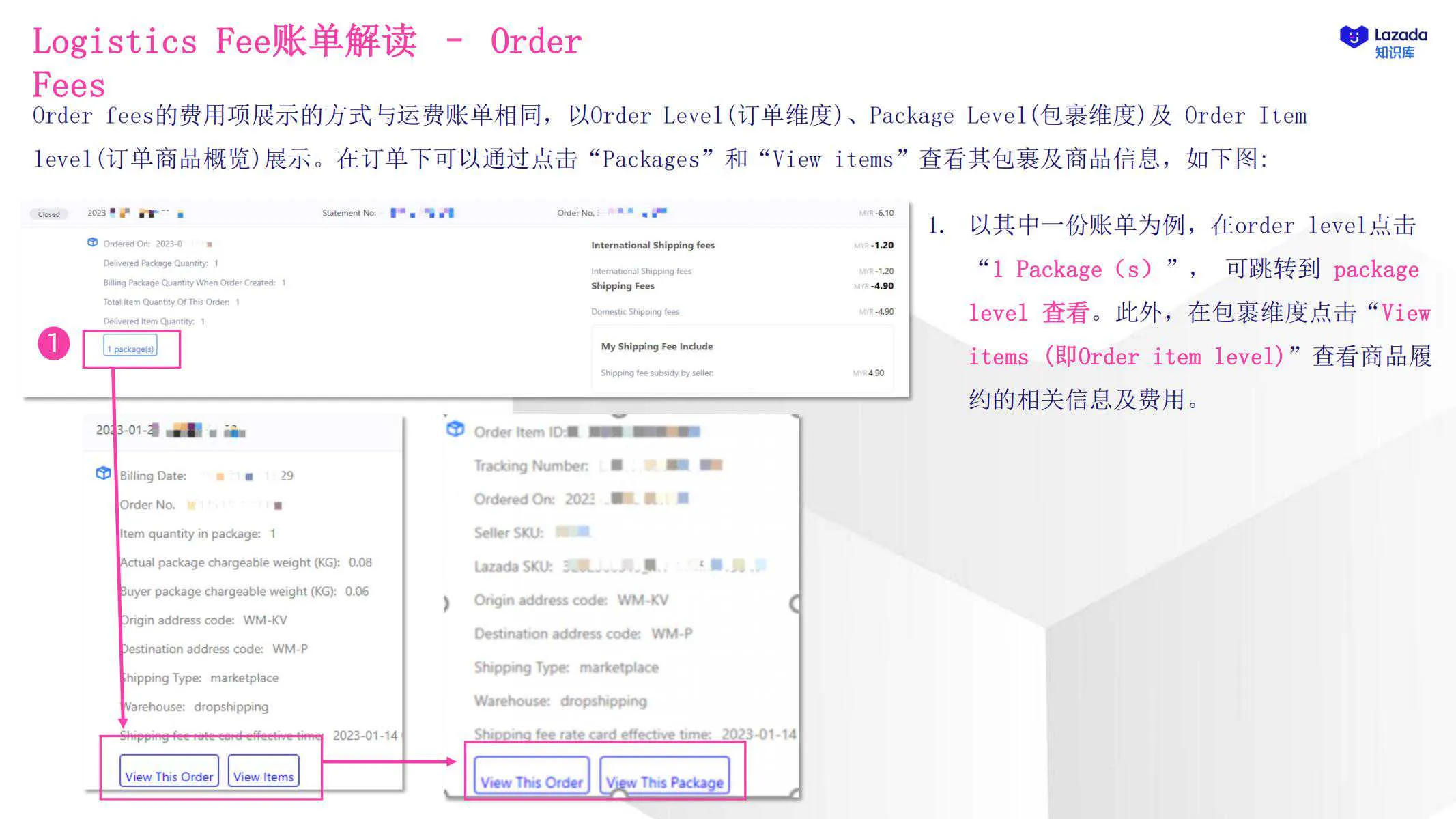 【Lazada知识大纲更新】物流费用及账单