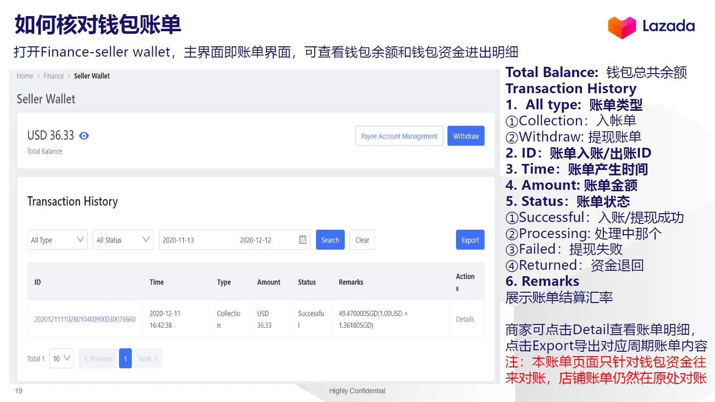 【Lazada知识大纲更新】卖家钱包
