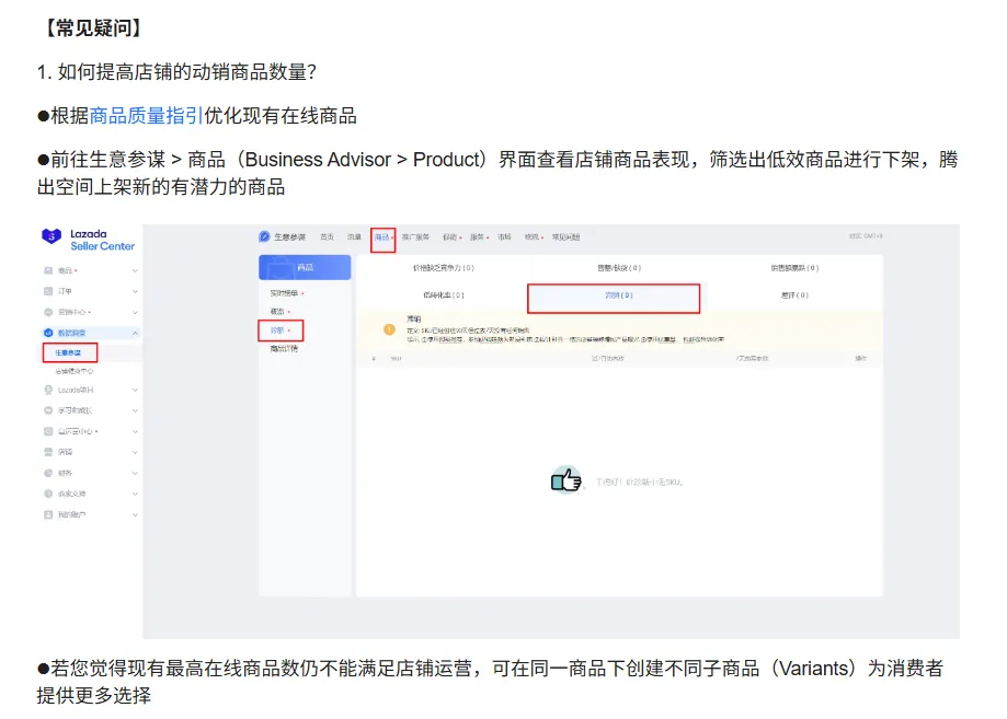 【Lazada知识大纲更新】最高在线商品数量规则