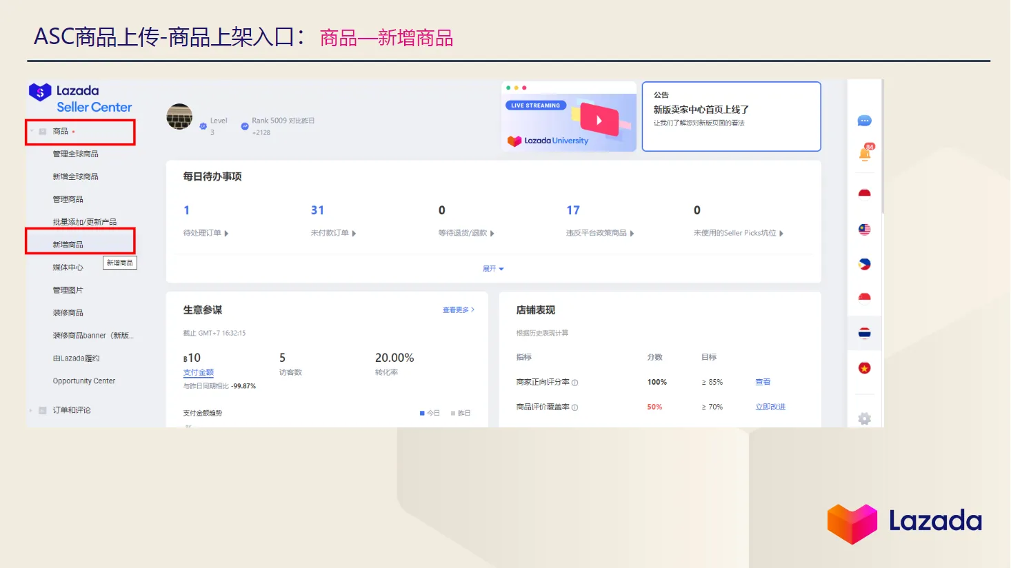 【Lazada知识大纲更新】ASC商品管理&amp;商品上传