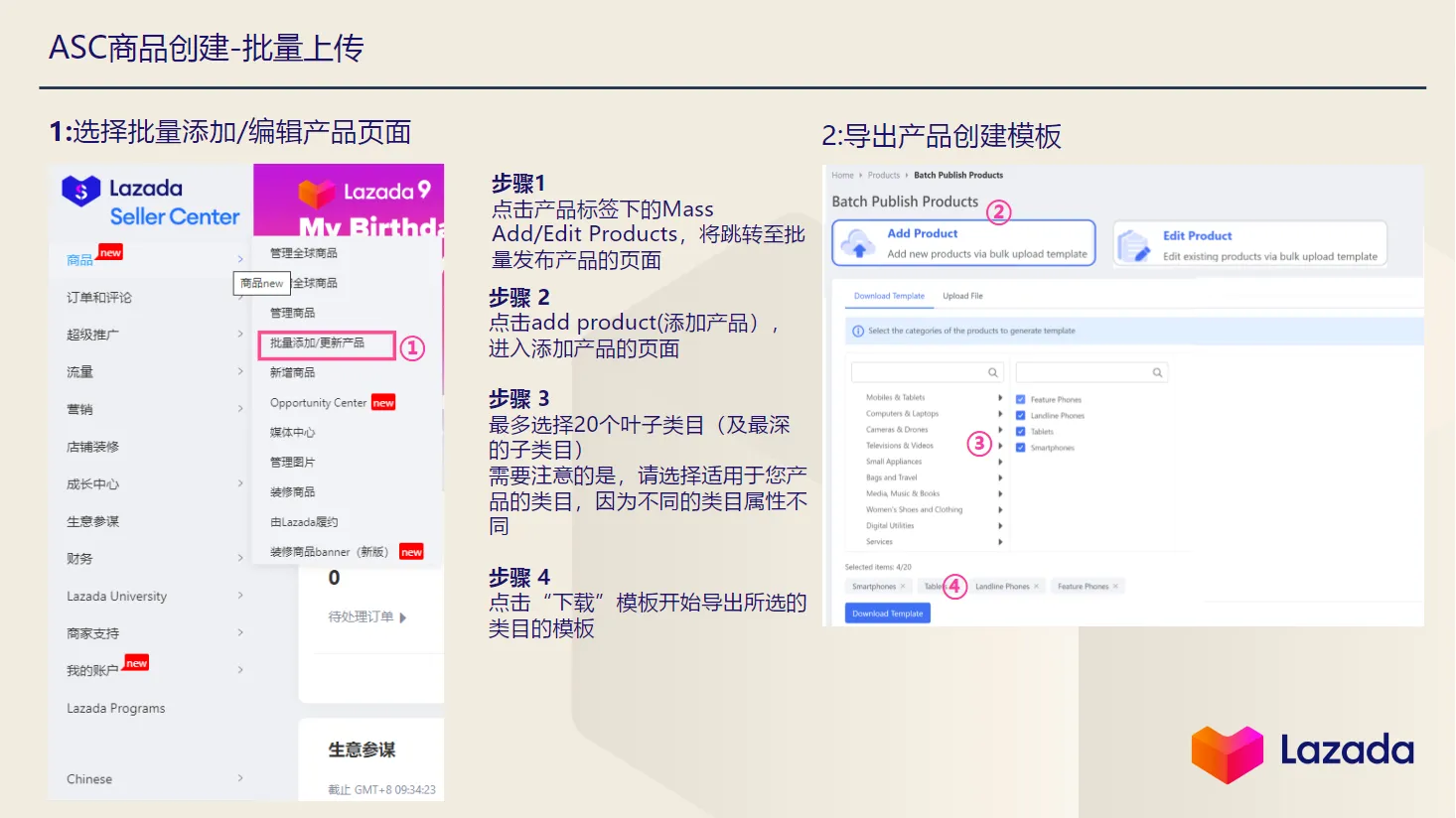 【Lazada知识大纲更新】ASC商品管理&amp;商品上传