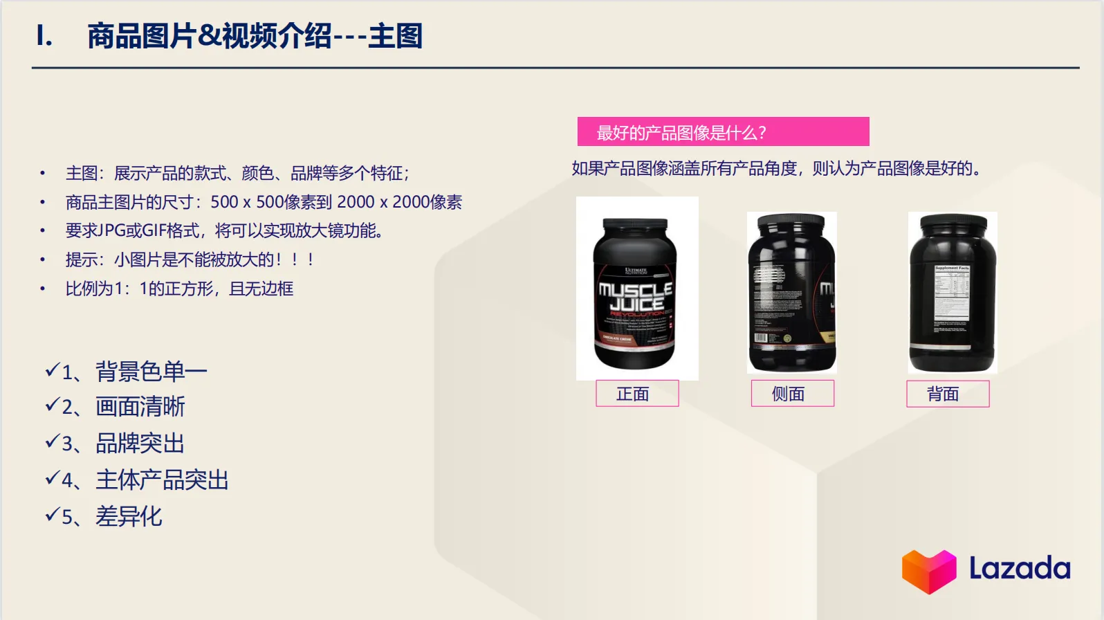 【Lazada知识大纲更新】商品图片质量