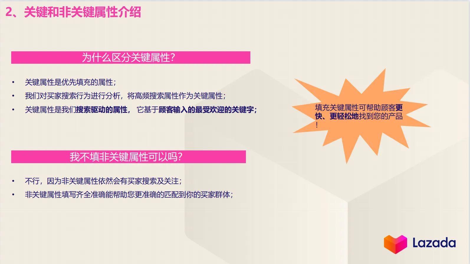 【Lazada知识大纲更新】产品属性填充