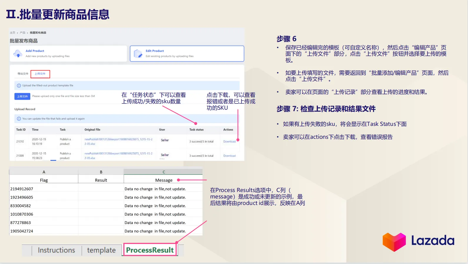 【Lazada知识大纲更新】Lazada如何批量更新产品/价格/库存