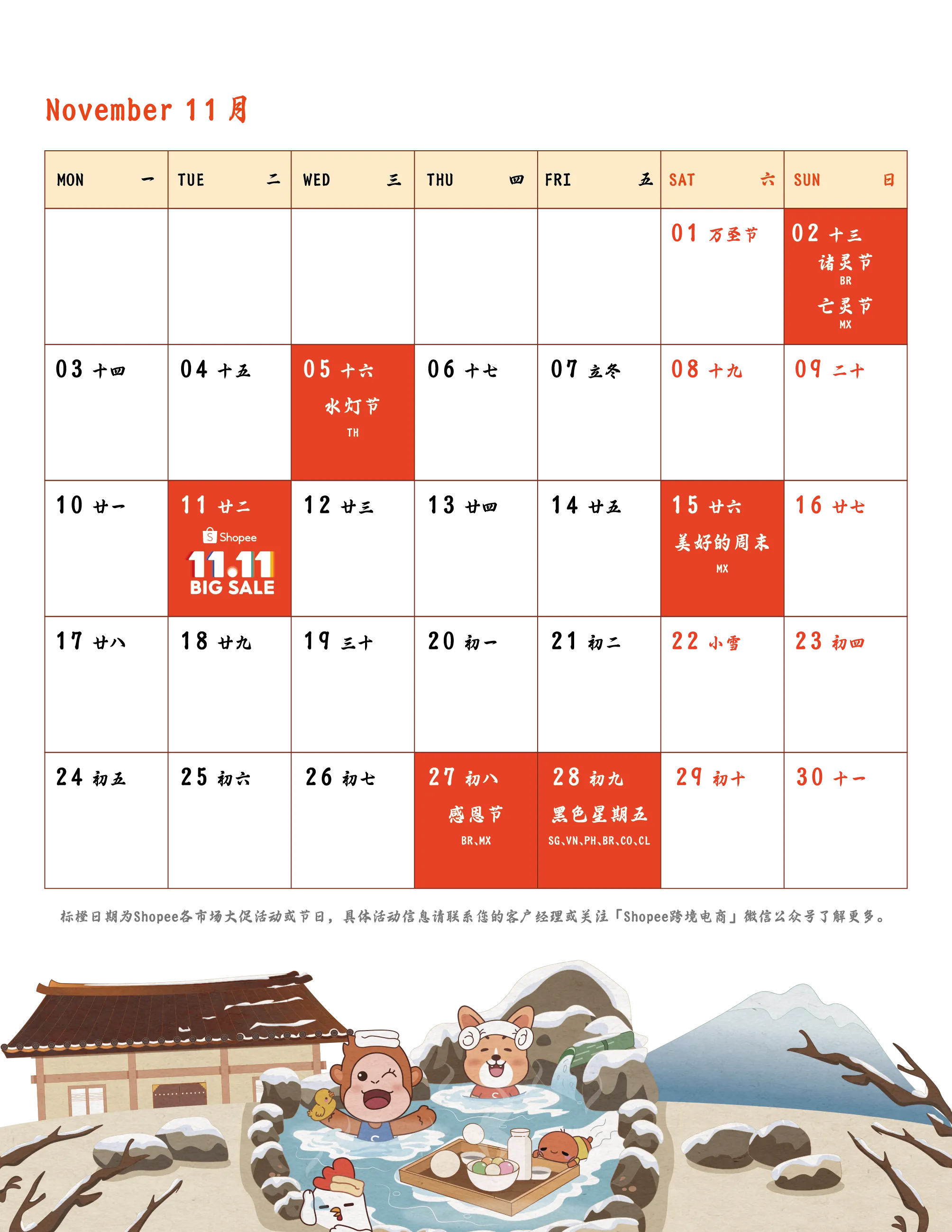 【Shopee知识大纲更新】2025年Shopee大促日历