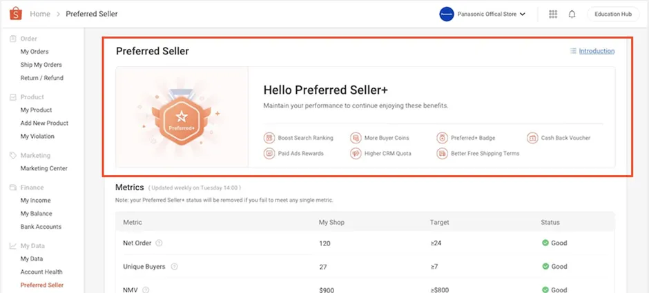 【Shopee知识大纲更新】优选+卖家政策